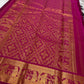 Sita parinayam envisioned in pure silk Kanchipuram elegance deep blue with magenta