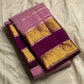 Mauve Mayil Mukham — Kanchipuram Pure Silk

Pastel-mauve pink  body with delicate zari wide kattam checks

Deep plum korvai border with grand mayil (peacock) chakram motifs

Copper-rose chevron zari pallu & plum contrast blouse

Silk Mark Certified • Free