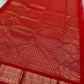 Thamarai Red — Pure Kanchipuram Silk Saree
Temple Red with Gold Zari Leaf Buttas & Diamond Jaal Pallu
Silk Mark Certified • Free Shipping within USA • Ships in Two Weeks