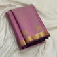 Close view of vairaoosi silk texture on pastel pink Kanchipuram silk saree