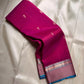 Pink Lily — Pure Silk Kanchipuram
Rani-pink body with zari buttas, dusty-mauve korvai borders & teal selvedge highlights ✨
Silk Mark Certified • Antique Zari Weave • Ships in Two Weeks • Free Shipping within USA