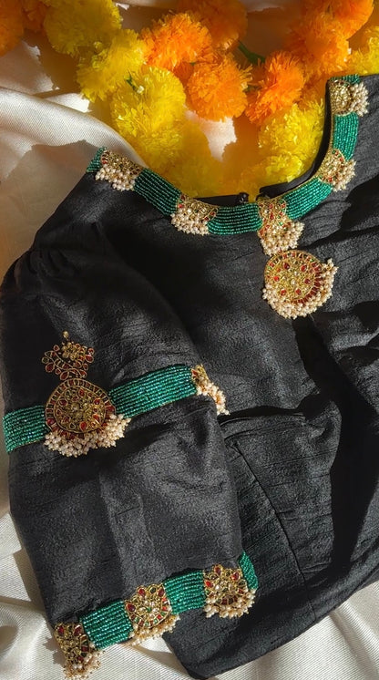 Jadau - Jade embroidered blouse