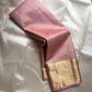 Hamsini — Pink & Gold Kanchipuram Pure Silk Saree
Featuring Exquisite Vairaoosi Zari with Peacock & Kamalam Motifs
Raised, Embossed Zari Adding Dimension and Shine
Thick Mayil-Kann Border with Luxurious Lustre & stunning border , silk mark certified