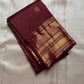 Kani- Brown   ✨ – Shimmery Brown Pure Mulberry Silk Kanchipuram Saree with Intricate Zari Kamalam Buttas, Varisaipet Muthuseer & Annampet Floral Borders, Flowing Vines, Bavanji Border Deck, and Diamond Pet Pallu with Thilakam Motifs  Silk Mark Certified