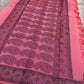 Rose Thread Work Butta — Pure Kanchipuram Silk
All-thread weave in rose pink with magenta & olive buttas, zari-free elegance
Plum-purple parrot medallion border • Paisley pallu • Silk Mark Certified • Free Shipping USA