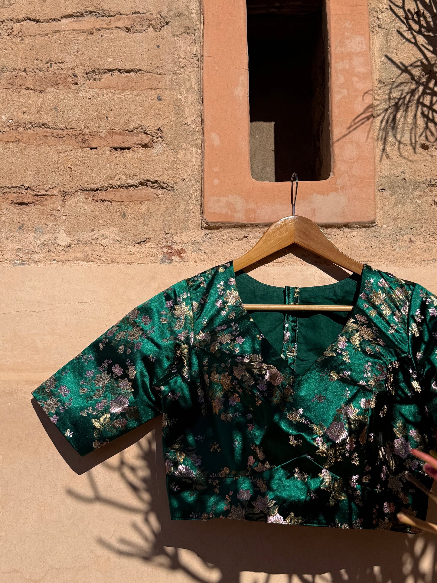 Pure Parcha Silk Banarasi Blouse – Zari Woven Heritage Finish