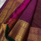 Madhuvanam — Pure Silk Kanchipuram Saree
Brownish-plum body with gold buttas & kattam checks ✨
Antique-gold korvai borders & grand magenta zari pallu 🌸
Silk Mark Certified • Ships in Two Weeks • Free Shipping within USA