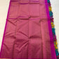 Rangoli Kattam – Pure Silk Kanchipuram Saree
Vibrant multicolor kattam checks with golden zari buttas across the body
Rich rani pink pallu with intricate zari weaving for a grand finish
Contrast purple borders edged with gleaming zari motifs
