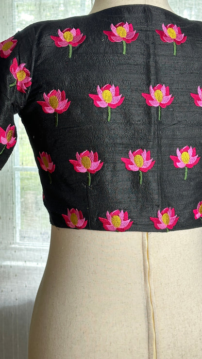 “Kamala” - lotus embroidered blouse