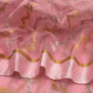 Pink Floss Chanderi Silk Saree with All-Over Sona Roopa Jaal in Gold & Silver Zari – Lightweight, semi Sheer, and Elegantly Handwoven