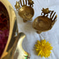 Brass shankh chakra diya (pair)