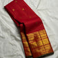 Chandrika — Pure Silk Kanchipuram Saree
Kumkum Red Body with Gold Checks & Coin Buttas | Grand Zari Medallion Borders
Rich Brocade Pallu | Silk Mark Certified ✅ | Free USA Shipping | Ships in Two Weeks ✅