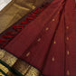 Ruby Red Zari Kattam — Pure Silk Kanchipuram Saree
Kumkum-Red Body with Gold Buttas & Royal-Purple Elephant Zari Kattam Border ✨
Silk Mark Certified • Free USA Shipping • Ships in 2 Weeks ✅