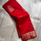 Thamarai Red — Pure Kanchipuram Silk Saree
Temple Red with Gold Zari Leaf Buttas & Diamond Jaal Pallu
Silk Mark Certified • Free Shipping within USA • Ships in Two Weeks