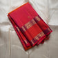 Suryarekha – Pure Korvai Kanchipuram Silk Saree
Kesari-Orange & Pink dual-tone body with gold paisley buttas
Arakku Red korvai border with diamond brocade elephant  motifs
Vadamalli Purple grand zari brocade pallu | shios in 2 weeks ,silk mark cer