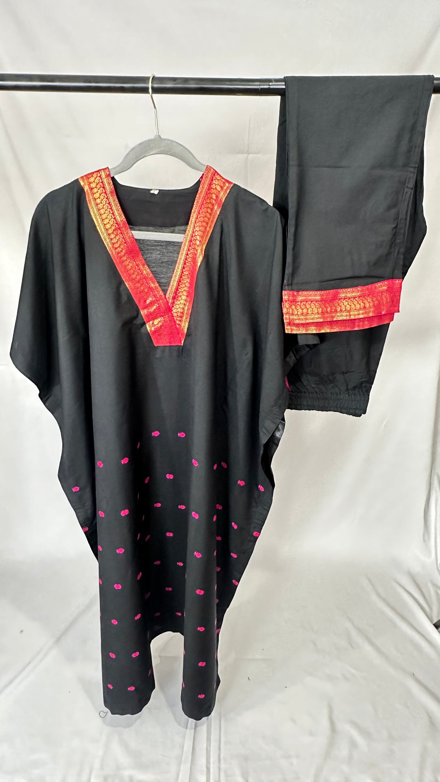 Silk cotton kaftan sets