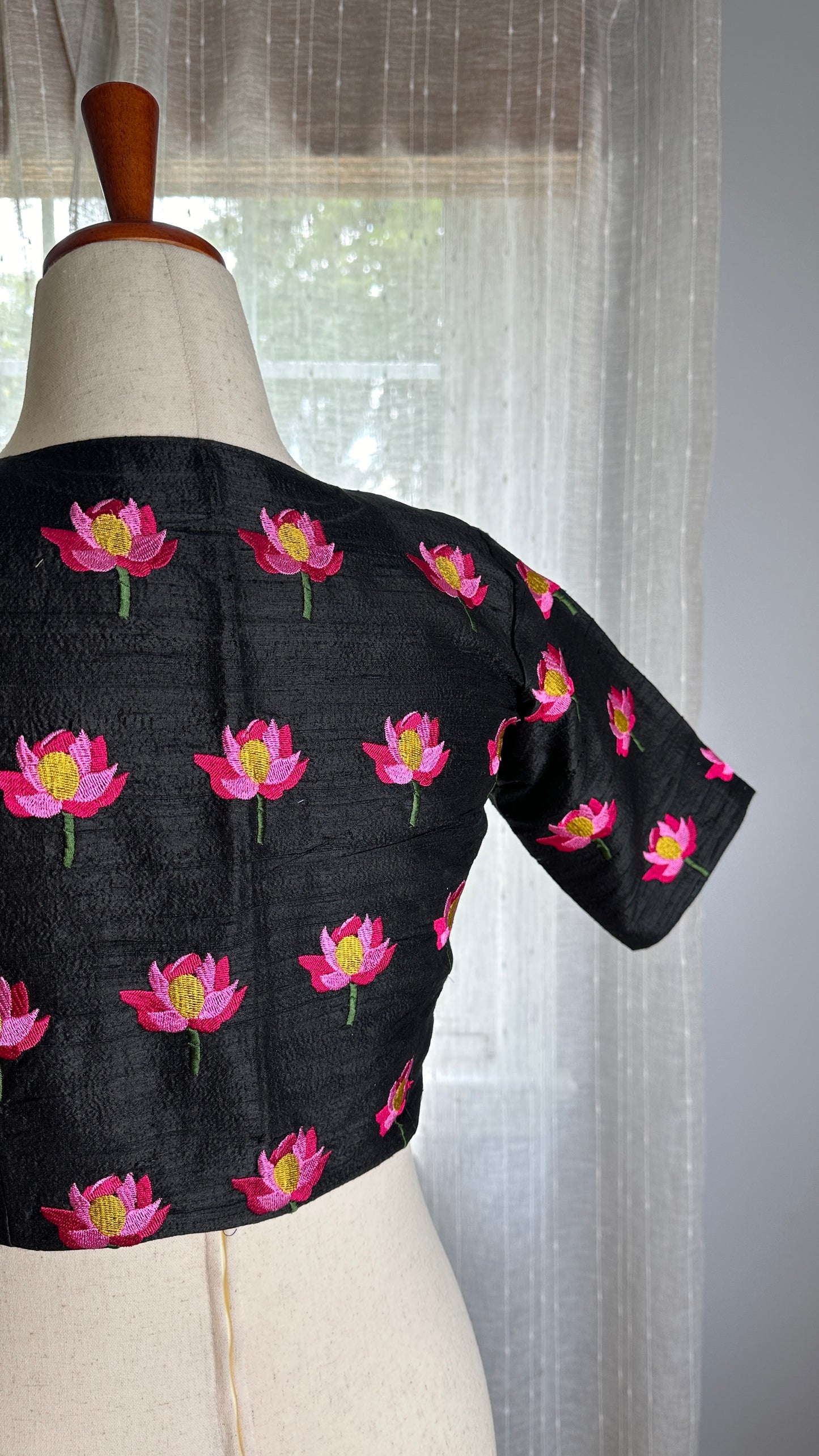 “Kamala” - lotus embroidered blouse