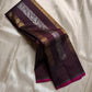 Lavanya– deep brown Handwoven Kanchipuram Silk Saree in Brown with Gold & Silver Zari, this deep brown Kanchipuram silk saree with intricate motifs in gold and silver zari, including Gandaberunda, parrots, elephants &lotuses as seen on Nita Ambani