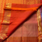 Mandara Peach – Pure Korvai Kanchipuram Silk Saree
Soft peach shot body with dainty gold chakram buttas
Vermilion-orange korvai borders with peacock medallions
Grand kumkumam red pallu with full zari brocade & temple panels
Silk Mark Certified | Free Ship