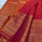 Mugil – Iridescent Pink-Red Kanchipuram Pure Silk Saree with Rudraksham Buttas, Varisaipet Border & Vanasringaram Pallu