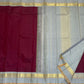 Deep Ruby Dove Grey – Pure Silk Kanchipuram Saree
Korvai Weave with Elegant Contrast Borders
Golden Zari detailed Pallu
Silk Mark Certified | Fall & Pico Done | Blouse Stitching Available ($30)