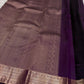 Vibha plum - A Deep Plum Pure Kanchipuram Silk Saree Blending the Grandeur of South Indian Weaving with Paithani-Inspired Floral Zari Borders and a Lustrous Rose Gold zari Pallu