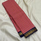 Rani Kanthi — Pure Silk Kanchipuram Saree
Sunset-orange, rani-pink & haldi-yellow kattam checks ✨
Navy korvai borders with intricate gold zari vines
Rich navy pallu with zari pinstripes & tasseled finish
Silk Mark Certified • Free USA Shipping in 1 week