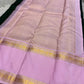 Wide pallu view in lavender zari with geometric weave and gold accents
