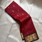 Maroon Yali Butta – Pure Korvai Kanchipuram Silk Saree
Deep maroon body with delicate gold zari paisley & floral buttas
Contrast chocolate-maroon korvai border featuring bold yali motifs
Silk mark certified- ships in 2 weeks