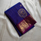 Sorgavaasal Kili , stunning motif in  MS blue and purple zari kattam zari woven yazhi buttas in pure silk kanchipuram