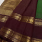 Geetham ✨
Forest Green Zari Kattam Pure Silk Kanchipuram Saree 🌿
With Ornate Rettapet Border of Peacock & Kamalam Motifs 🦚🌸
Flanked by Muthuseer Florals & Vanki Neli Columns 🌺
Finished with a Grand Brocade Maroon Pallu in Rich Zari ✨