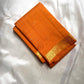 Small Border – Golden Mustard 🌼
Pure Kanchipuram silk in deep golden-mustard with petite zari buttas and floral vines border ✨
Silk Mark Certified • Free USA Shipping • Ships in Two Weeks ✅