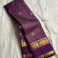 Kalika Purple — Pure Silk Kanchipuram Saree
Royal Purple with Gold Coin & Kalika Paisley Zari Buttas | Annapakshi Panel Border | Brocade Pallu
**Silk Mark Certified ✅ •ships in 2 weeks