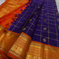 Raga Priya ✨ – Pure Kanchipuram Silk Saree
Royal Purple Body with Zari Kattam & Mayil Chakram Buttas
Sunset Orange Korvai Border in Neli Vanki Zari Pattern
Grand Orange Brocade Pallu with Intricate Weaves
Silk Mark Certified | Fall & Pico Done |