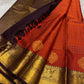 Rust Orange Chakram — Korvai Kanchipuram (Pure Silk)

Deep Aubergine Contrast Border & Diamond-Jaal Pallu

Peacock–Mango (Mayil–Mankolam) Zari Panels • Temple Edging

Handloom • Running Contrast Blouse with Zari Border

Silk Mark Certified • Ships in Two