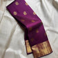 Aubergine Mayil Chakram — Pure Silk Kanchipuram Saree
Rich aubergine-purple body with golden mayil & chakram buttas ✨
Antique-gold zari borders & grand diamond-jaal pallu 🪔
Matching blouse with zari border included 💫
Silk Mark Certified • Free Shipping