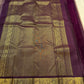 Rich gold zari vanasringaram pallu on chikoo Kanjivaram pure silk saree — Idam Living