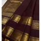 Kasturi 🌰✨
Deep Coffee Brown Pure Silk Kanchipuram Saree
Gold Zari Woven Kamalam & Diamond Buttas All Over
Double Border with Mayil Pettu & Rettapettu Detailing
Diagonal Peacock Pallu with Floral Vine Motifs