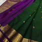 Marakatha Valli ✨ – Pure Kanchipuram Silk Saree
Emerald Green Body with Fine Zari Buttas
Royal Purple Korvai Border with Gold Zari Motifs
Majestic Purple Pallu with Rich Gold Zari Brocade
Silk Mark Certified | Fall & Pico Done | Blouse Stitching ($30) |