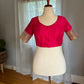 Sitara collection pink sequin blouse side view showing sleeve and fit