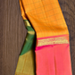 Kesari Checks — Pure Silk Kanchipuram Saree (almost -Mubbagam)
Saffron yellow body in grid kattam weave with radiant pink borders and zari detailing
Silk Mark Certified ✅ • Free USA Shipping • Ships in Two Weeks