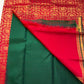 Sindhoor Padma Chakram — Pure Kanchipuram Silk Saree
Sindoor red body with lotus chakram jaal of elephants & paisleys, antique-gold border with green selvedge ✨
Grand brocade pallu & contrast emerald blouse • Silk Mark Certified • Free Shipping within USA