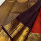 Rust Orange Chakram — Korvai Kanchipuram (Pure Silk)

Deep Aubergine Contrast Border & Diamond-Jaal Pallu

Peacock–Mango (Mayil–Mankolam) Zari Panels • Temple Edging

Handloom • Running Contrast Blouse with Zari Border

Silk Mark Certified • Ships in Two