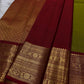 Golden Emerald Gleam ✨ – Pure Kanchipuram Silk Saree
Parrot Green & Turmeric Shot with Gold & Silver Leaf Buttas 🌿
Crimson Red Korvai Border with Temple Peaks  ❤️
Grand Crimson Pallu 🌟

Silk Mark Certified, delivery in 2 weeks