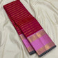 Peony Sringara Velthari — Pure Kanchipuram Silk Saree
Rani magenta body with gold velthari stripes and peony-pink chevron zari border
Silk Mark Certified • Free Shipping within USA • Ships in Two Weeks ✅