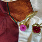 Maroon Narayanpet blouse