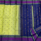 Chartreuse Royal Blue Purple Kattam • Pure Silk Kanchipuram Saree
Neon Chartreuse Checks with Silk-Thread Buttas • Royal Blue Pallu & Amethyst Borders
Silk Mark Certified • Free USA Shipping • Ships in Two Weeks ✅