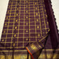 Then Thuli — Pure Silk Kanchipuram Saree
Coffee plum with gold kattam checks & mango buttas
Antique-gold peacock borders, brocade pallu, tasselled finish
Silk Mark Certified ✅ • Ships in Two Weeks ✅ • Free USA Shipping ✅