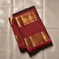 Vennela – Deep Jamun Kanchipuram Silk Saree with Retta Pet Border & Araimaadam Pallu
Luxurious deep jamun silk body adorned with gold zari mayil buttas.
Retta pet border with kamalam and mayil motifs woven in rich zari.
Araimaadam pallu featuring mayilpet