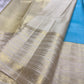 Blue Vennila Varisai – Pure Kanchipuram Silk Saree
Blue body with gold leaf buttas; contrast ivory varisai borders
Grand ivory pallu with rich zari stripes; contrast ivory blouse
Silk Mark Certified | Blouse Piece Included | Fall & Pico Done
Free Shipping